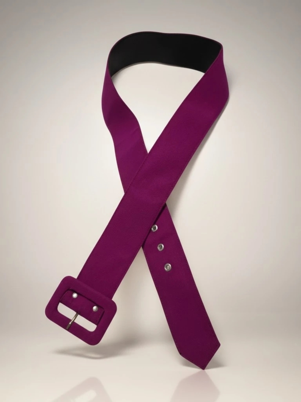 Wide Fabric Women's Fashion Belt - Fuchsia Color